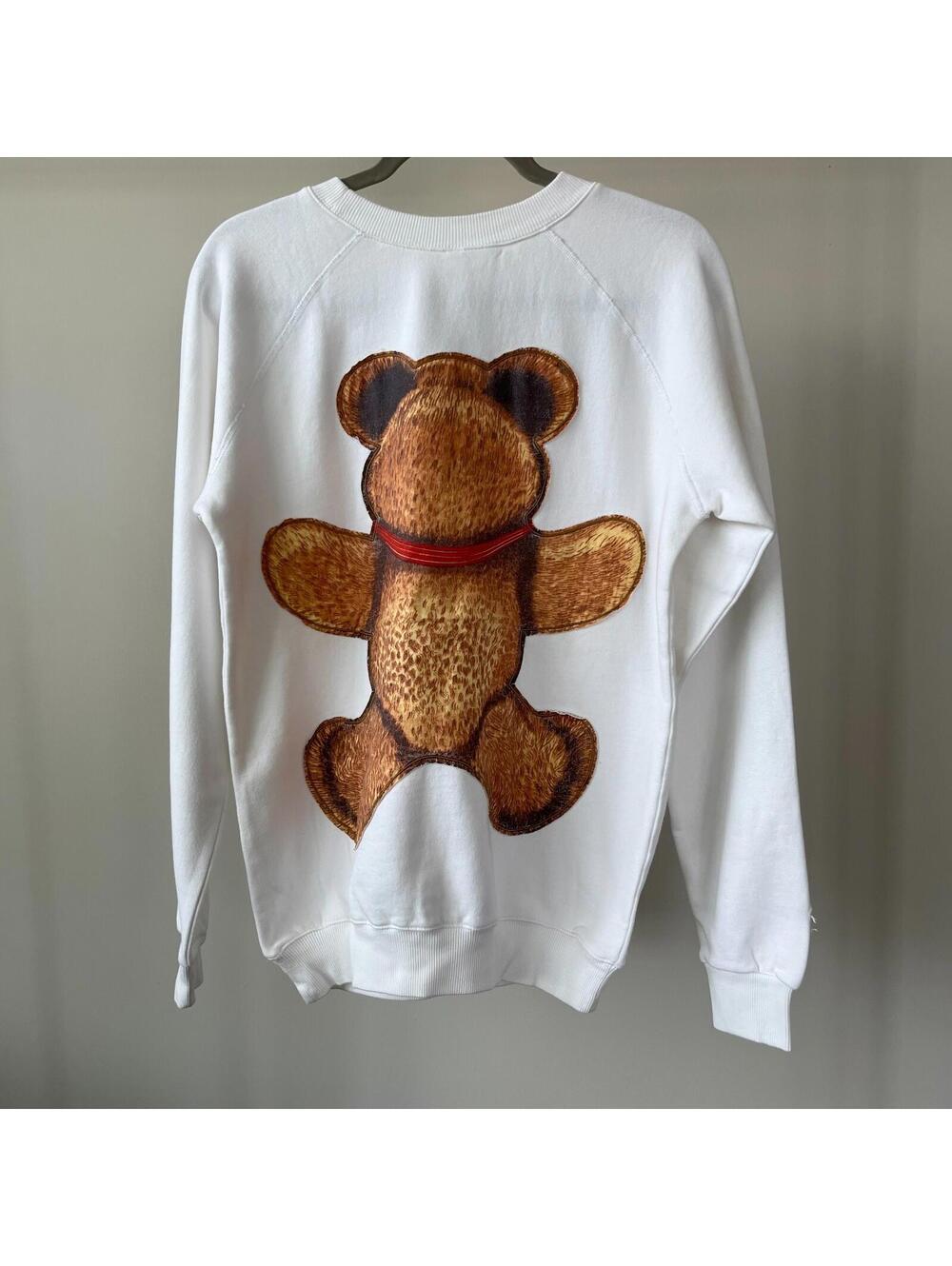 NWT~R13 Punk Teddy Bear Distressed Crewneck Sweater Size S - Picture 5 of 9